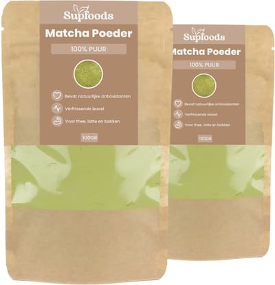 Matcha Poeder 100% Puur - 200g - Japanse Matcha Thee - Voor Matcha Latte, Smoothies en Bakken