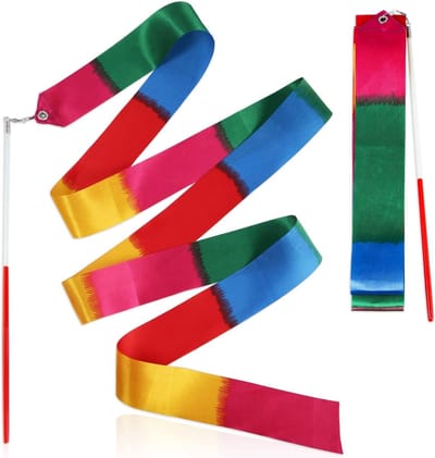 Diepe Kleurrijke Danslinten - 2 Stuks van 2 Meter voor Gymnastiek, Dans en Feestjes voor Kinderen en Volwassenen