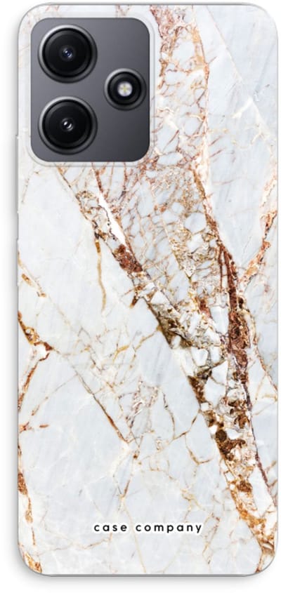 Case Company® - Hoesje geschikt voor Xiaomi Redmi 12 hoesje - Goud marmer - Soft Cover Telefoonhoesje - Bescherming aan alle Kanten en Schermrand