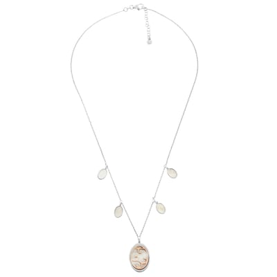 Orphelia ZK-7165 - Necklace Bicolor Oval Mop - 925 zilver - parelmoer - 50 cm