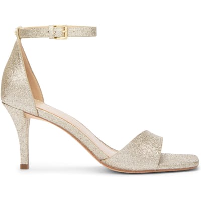 Michael Kors Jaida Heeled Sandal Pale Gold Maat: 36.5 | Sandalen Outlet | Dames | Goud