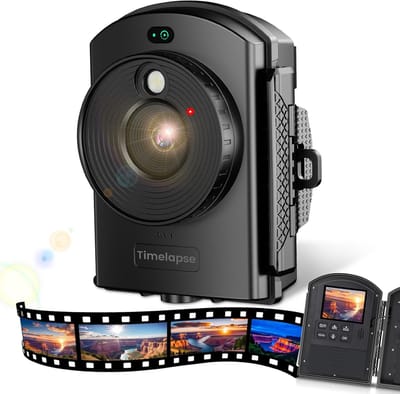 SnelShoppen - Time Lapse Camera Buitenbouw - 1080p Infrarood Timelapse-camera met Ledlicht, 180 Dagen Opname, 64 GB voor Koken, Plantengroei, Landscha