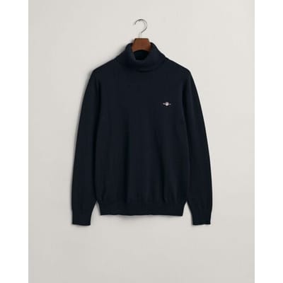 Gant Trui Classic Cotton Rollneck Avond Blauw / male