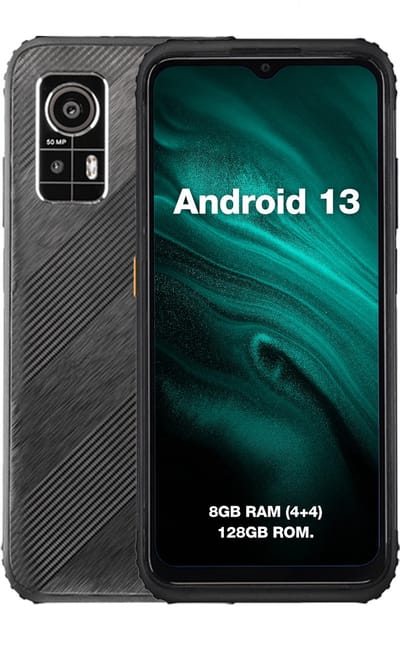 AGM H6 Lite – Robuuste Android Smartphone met 6.56" HD+ Scherm, IP68 Waterdicht & 13MP Camera – Dual SIM – 4G – 4GB+64GB