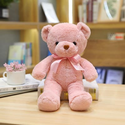 Schattige Teddybeer Pluche Zachte Knuffelbeer Dierenspeelgoed Knuffel Kawaii Kat Baby Slaapspeelgoed Woondecoratie Voor Kinderen Meisje Cadeaus 30CM roze
