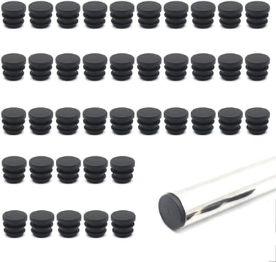 Dailygoods- Plastic Doppen 40 Stuks - 16mm - Meubelpoten - Ronde Buizen - Tafel/stoel - Antislip - Duurzaam Materiaal - Meubelbeschermers