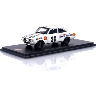Spark Nationaal Model Mazda R100 Roterend M10A 1969 Spa 24H Dernier Fierlant 1/43 (Familia Coupe) #30 L. (Hand)/H-de. black
