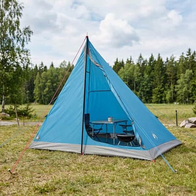 vidaXL - Backpacking - Tent - 2-persoons - Blauw - 185T - Polyester - met - PU - Coating