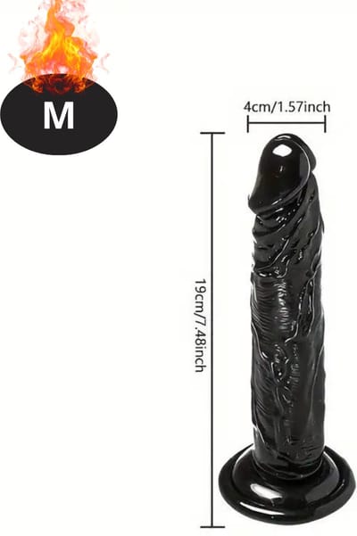 Nivard Dildo - Anaal - Met Zuignap - Siliconen - Sex Toys - Voor Mannen & Vrouwen - Voor Koppels - Couples - M - Zwart
