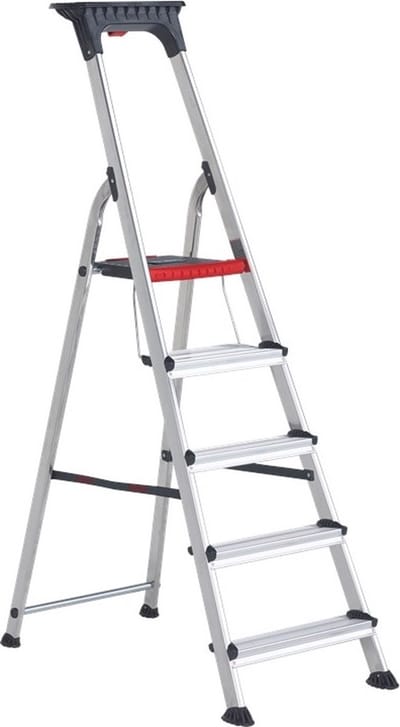 Altrex Double Decker® Huishoudtrap 5 treeds - Lichtgewicht aluminium - Werkhoogte 3,0 meter - Opberghoogte 1,86m