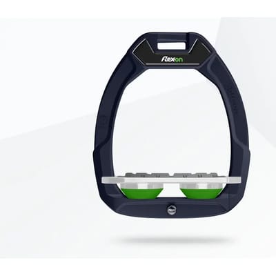 Veiligheid sturen voor paardrijden Plat Grip Aluminium/Grijs/Groen Flex-On Safe-On