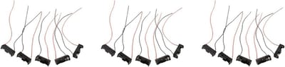 Batterij Opslag Clips - Batterij Houders - Batterijen Organiseren - Met Draad - 15 Stuks - Zwart