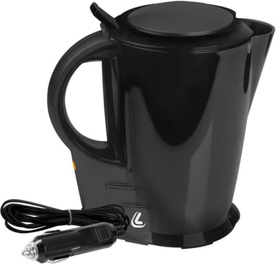 Elektrische Waterkoker - Draagbare Verwarming - Onderweg Water Koken - 24V Aansluiting - 18x16x14 cm - Grijs