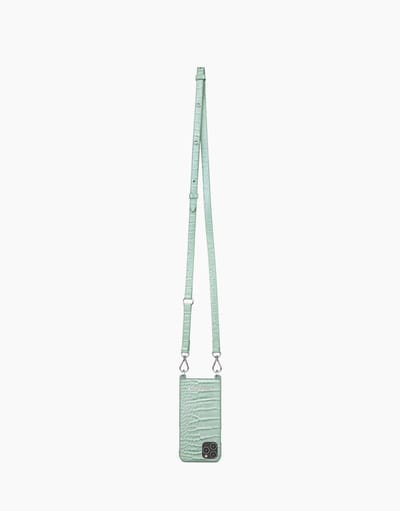 iDeal of Sweden Phone Necklace Case voor iPhone 8/7/6/6s/SE Mint Croco