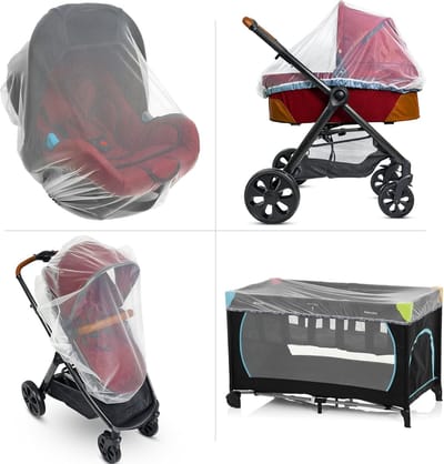 Famanu – Baby klamboe voor kinderwagen, buggy, autostoel en pack n play, met nauwsluitend elastiek en trekkoord