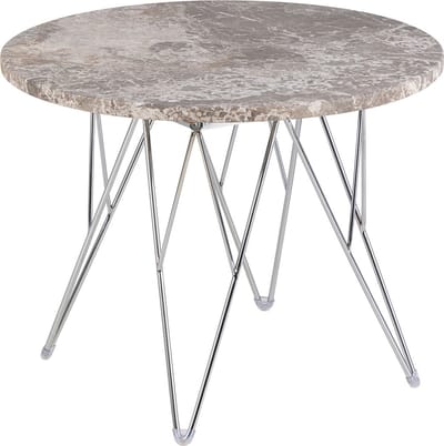 Giga Living Bijzettafel Hermanson - 55x55x41,4cm - Bruin Marmer