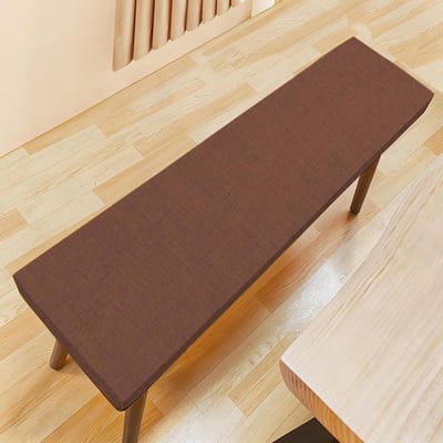 Bankkussen Binnen - Zitkussen Tuinbank - Comfortabel Zitten - Afneembare Hoes - 42 x 120 cm - Bruin