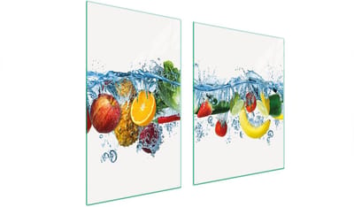 TMK ArtDeko Serie - Glazen Snijplank - 100x52 cm - Fruitdesign - Veilig - Veelzijdig