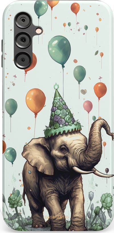 Casetastic Hoesje Geschikt voor Samsung A14 (5G/4G) - Stijlvolle Beschermende Duo-layer Case - Ballolifant