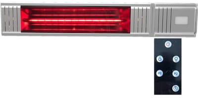 Terrasheater voor wandmontage - 1500 W - zilver met zwart glas
