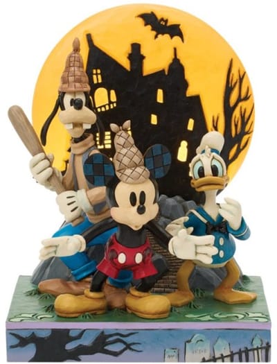 Disney Enesco - Mickey Mouse en vrienden ''Pas op! Spoken!'' Lichtgevende figuur van Jim Shore – Lonesome Ghosts