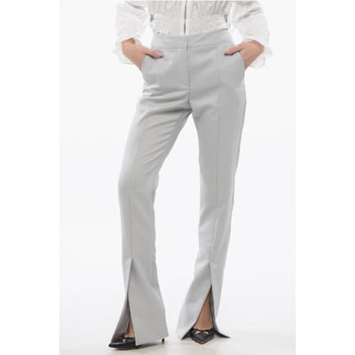 CORPORATE TECH-broek met split-enkel in grijs