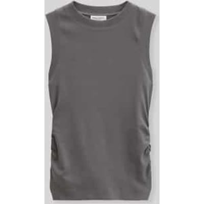 slim fit top van katoenmix