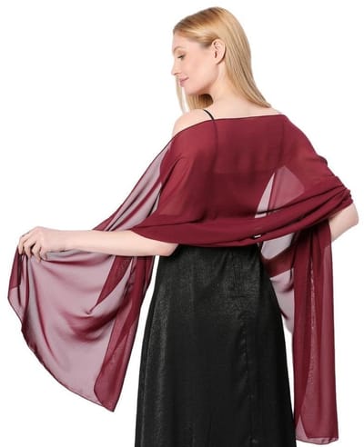 Dailygoods- Sjaal - Zachte Chiffon - 70cm x 200cm - Bruiloft/Speciale Gelegenheid - Lichtgewicht/Ademend - Handwas/Machinewas - Wrap