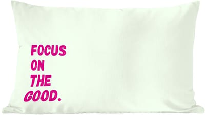 Sierkussens - Kussentjes Woonkamer - 60x40 cm - Focus on the good - Beige - Roze