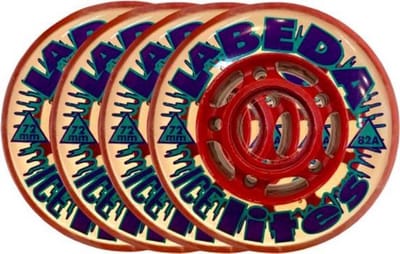 Labeda Wielen Voor Inlineskates - Ice Lites - 72mm 82A - Clear Rood - set van 4 wielen