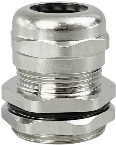 TRU COMPONENTS TC-10302840 Wartel M25 Messing (vernikkeld) Metaal 1 stuk(s)