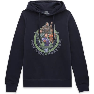 Wakanda Forever Characters Composition Hoodie - Navy - S