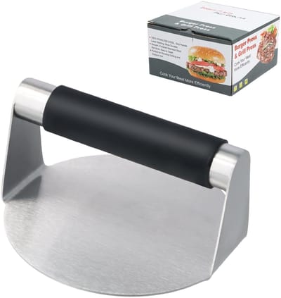 Dailygoods - Professionele Smash Burgerpers van Roestvrij Staal, 14 cm