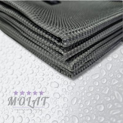 Molat Diamont glas towel set van 5 stuks- 350gsm - grijs - 40x40cm