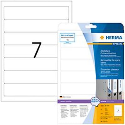 Herma ordneretiketten A4, rugbreedte 38 mm, 175 stuks, wit