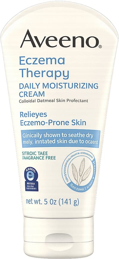 Aveeno, Eczema Therapy, Daily Moisturizing Cream for Sensitive Skin - Soothing Lotion 141g