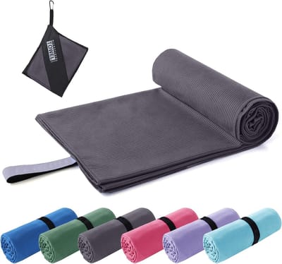 Famanu – Microvezel handdoeken set - sneldrogend en ultralicht - geschikt als badhanddoek - strandlaken of sporthanddoek - ideaal voor reizen - camping en fitness