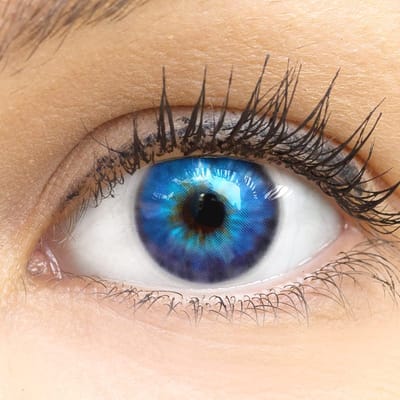 Dailygoods- Gekleurde Contactlenzen Natuurlijke Dekking - Silicone Hydrogel - 1 Paar (2 Stuks) - Zonder Sterkte - Geschikt voor Donkere/Lichte Ogen - Cagliari Blue
