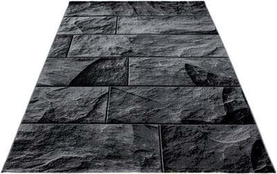 Modern laagpolig vloerkleed Parma - zwart 9250 - 120x170 cm