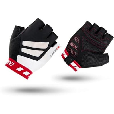 GripGrab - WorldCup Padded Korte Vinger Zomer Fietshandschoenen - Rood/Wit - Unisex - Maat M