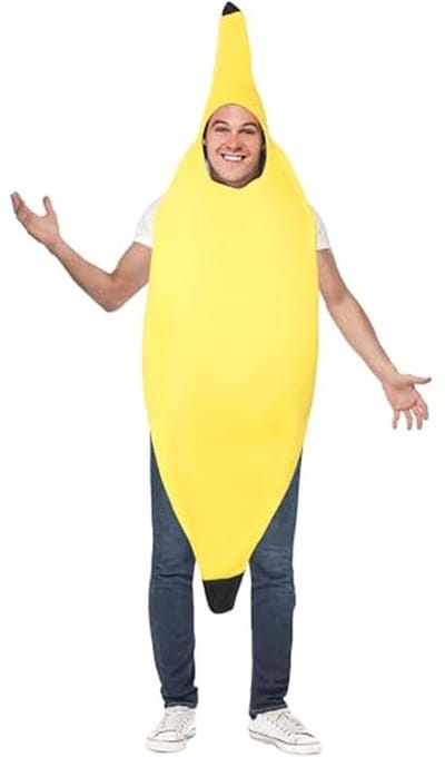 Grappig Bananenkostuum voor Volwassenen - Uniseks Jumpsuit in Geel