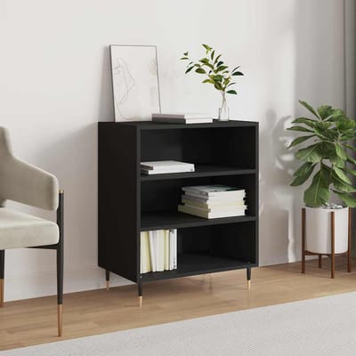 vidaXL - Dressoir - 57x35x70 - cm - bewerkt - hout - zwart