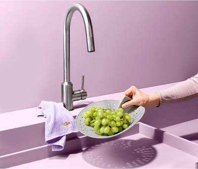 Vergiet siliconen Ø30cm - zeef - vergiet opvouwbaar