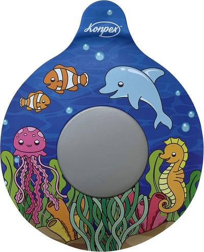 Universele Siliconen Badstopper met Koraal Reef Illustratie voor Kinderen en Baby's