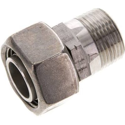 22L & 3/4'' NPT RVS Rechte Draaidoorvoer Buitendraad 160bar Verstelbaar ISO 8434-1