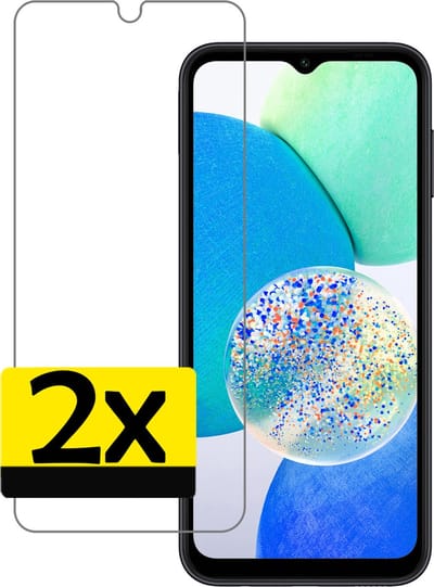 Screenprotector - Geschikt voor Samsung Galaxy A14 - 2 Stuks - Extra Sterk - Beschermglas - Gehard Glas - Tempered Glass - Screen Protector