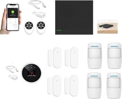 Alarmbox Set - Beveiligingssysteem - Huis Beveiligen - Met App Bediening - 30x40x20 cm - Wit