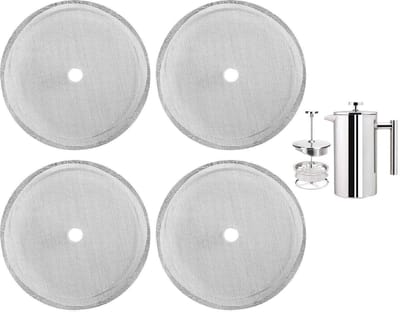 Dailygoods- Koffiezetfilter 4-delig - Herbruikbare Filter - Roestvrij Stalen Filter - Accessoires voor Koffiezetapparaat - Geschikt voor 1000 ml - Duurzaam en Milieuvriendelijk - Koffiefilter