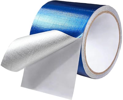 Duurzame reparatietape voor tenten, zeilen en boothoezen - Waterdicht, UV-bestendig en met plakset | 8cm x 26.25in (Blauw)