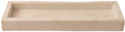WinQ- Schaal Marmer wit - Rechthoekig 35x13cm - met dikke rand 3,5cm hoog